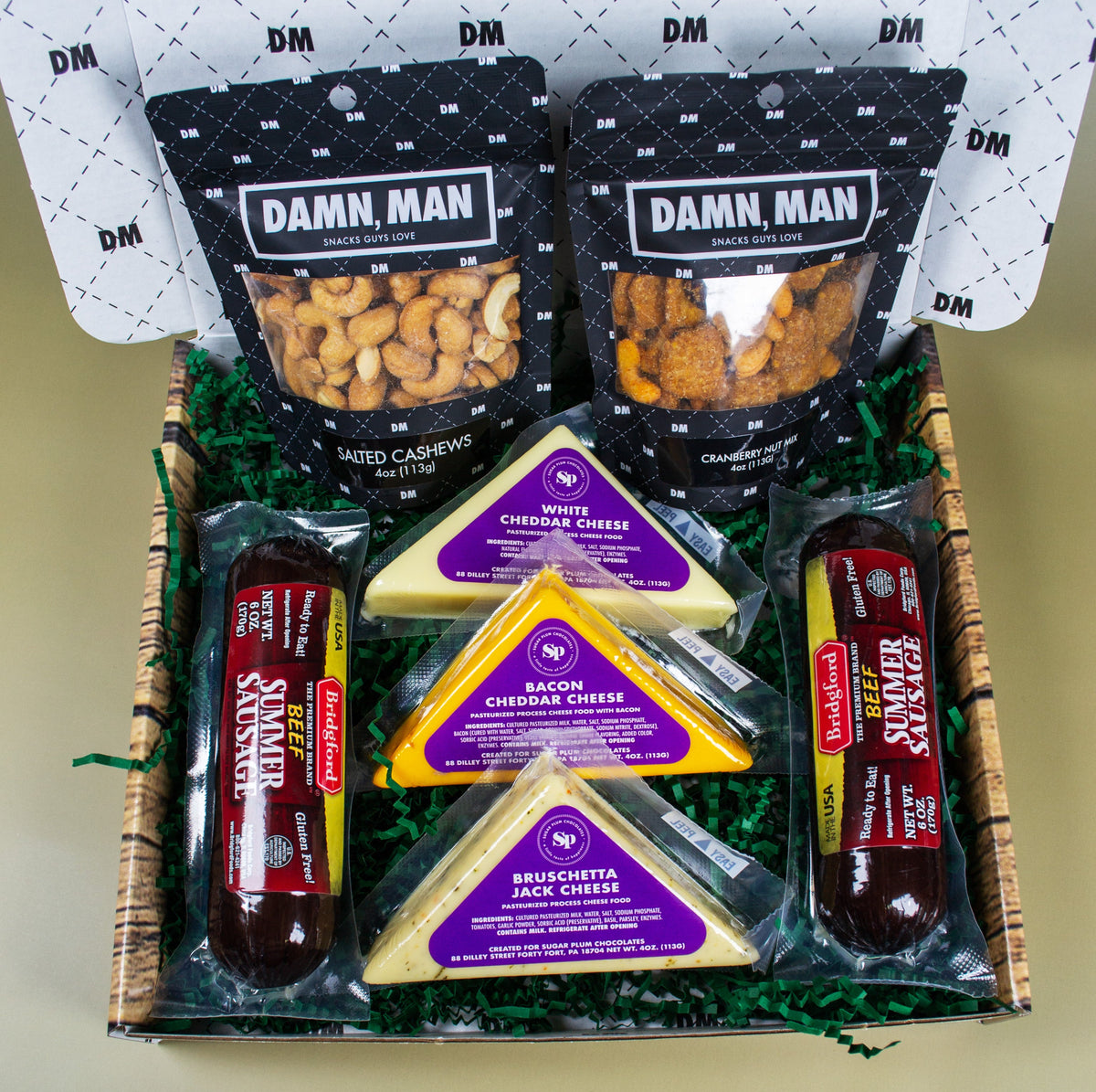Delicatessen Gift Box – Gourmet Meat, Cheese & Nut Snack Pack
