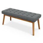 Delilah Modern Dark Gray Fabric Bench