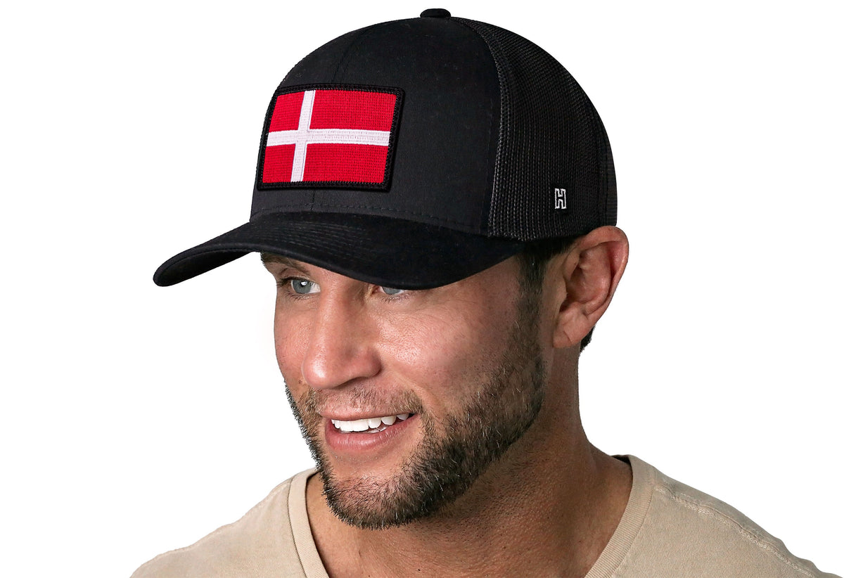 Denmark Flag Trucker Hat  |  Danish Snapback