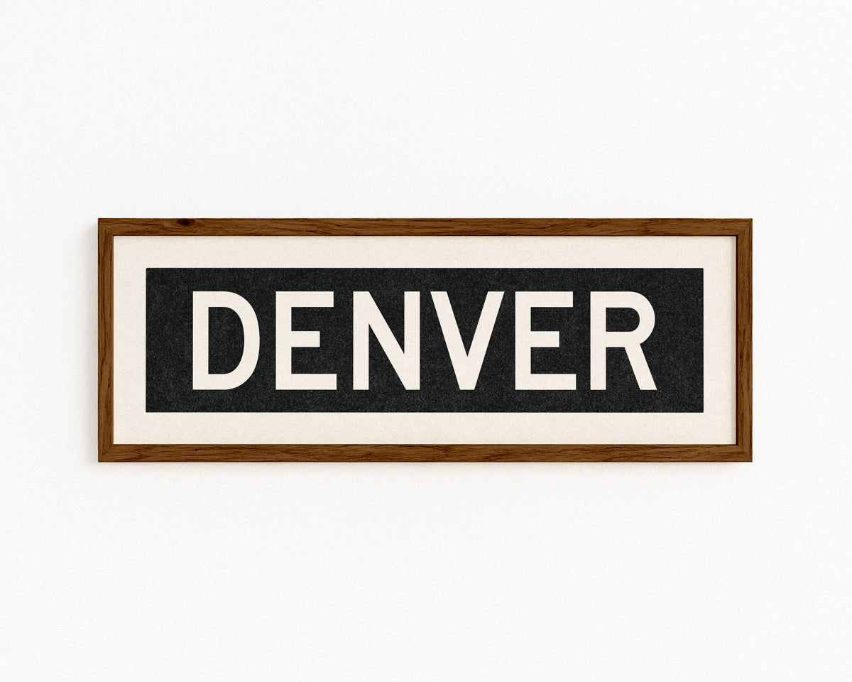 Framed Denver Colorado Bus Scroll
