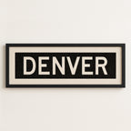 Framed Denver Colorado Bus Scroll