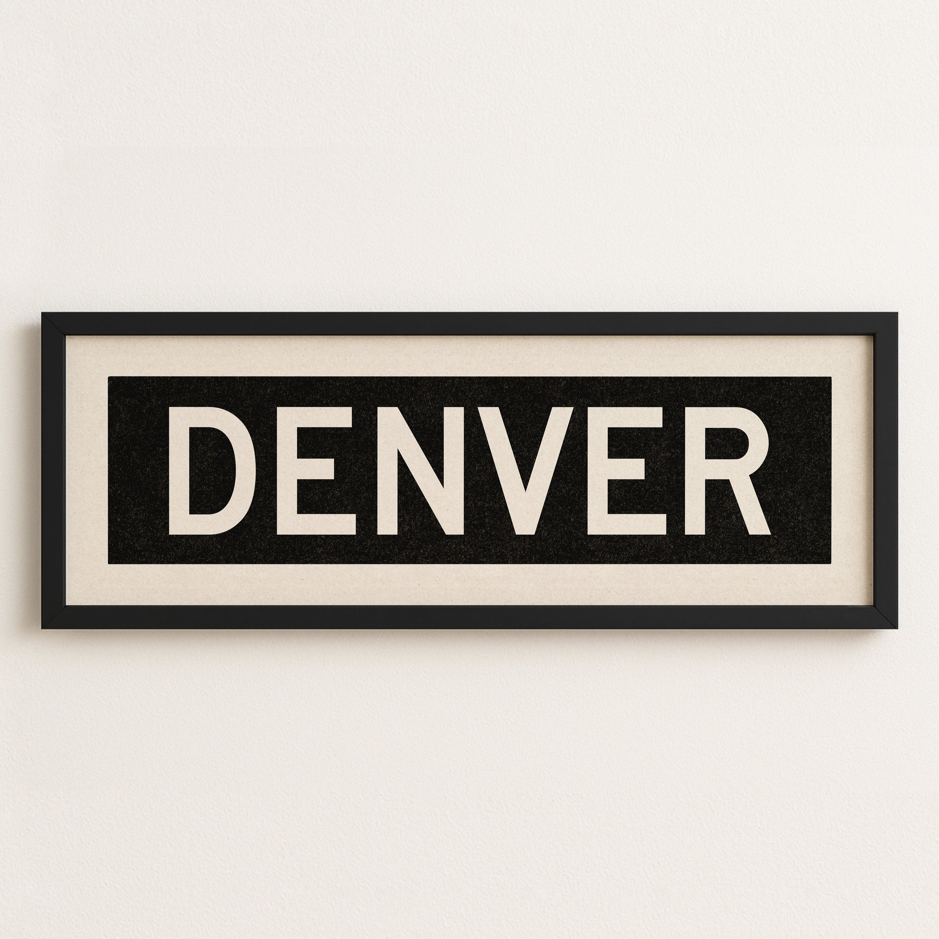 Framed Denver Colorado Bus Scroll