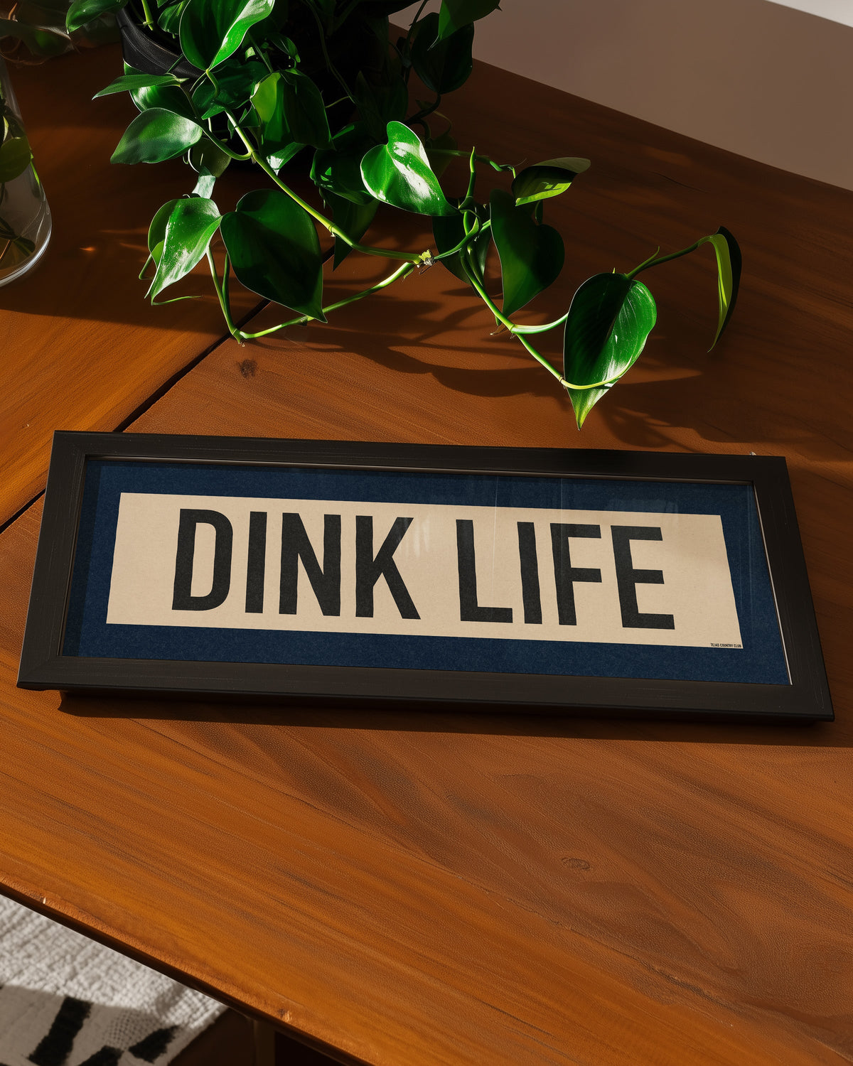 Framed Dink Life Pickleball Art Scroll Sign