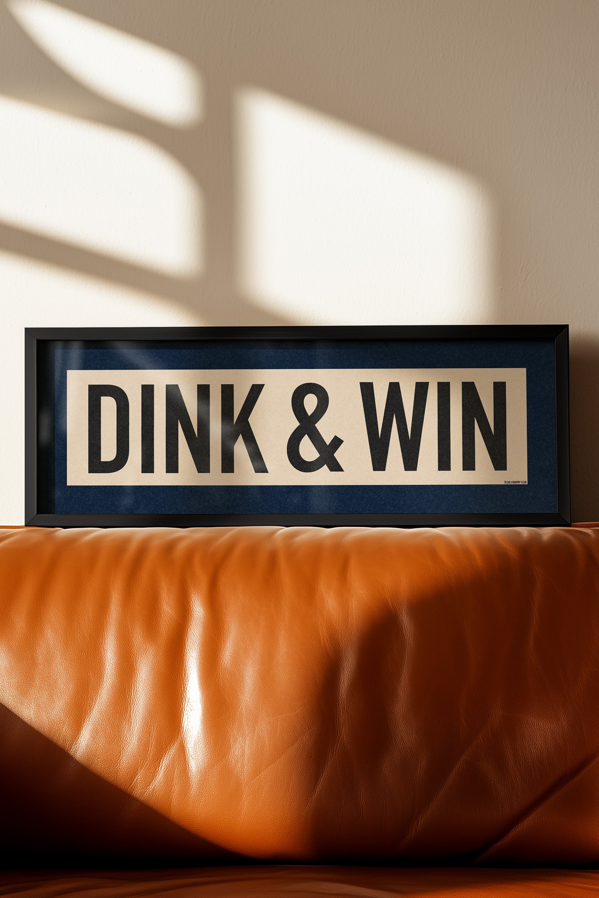 Framed Dink & Win Pickleball Art Scroll Sign