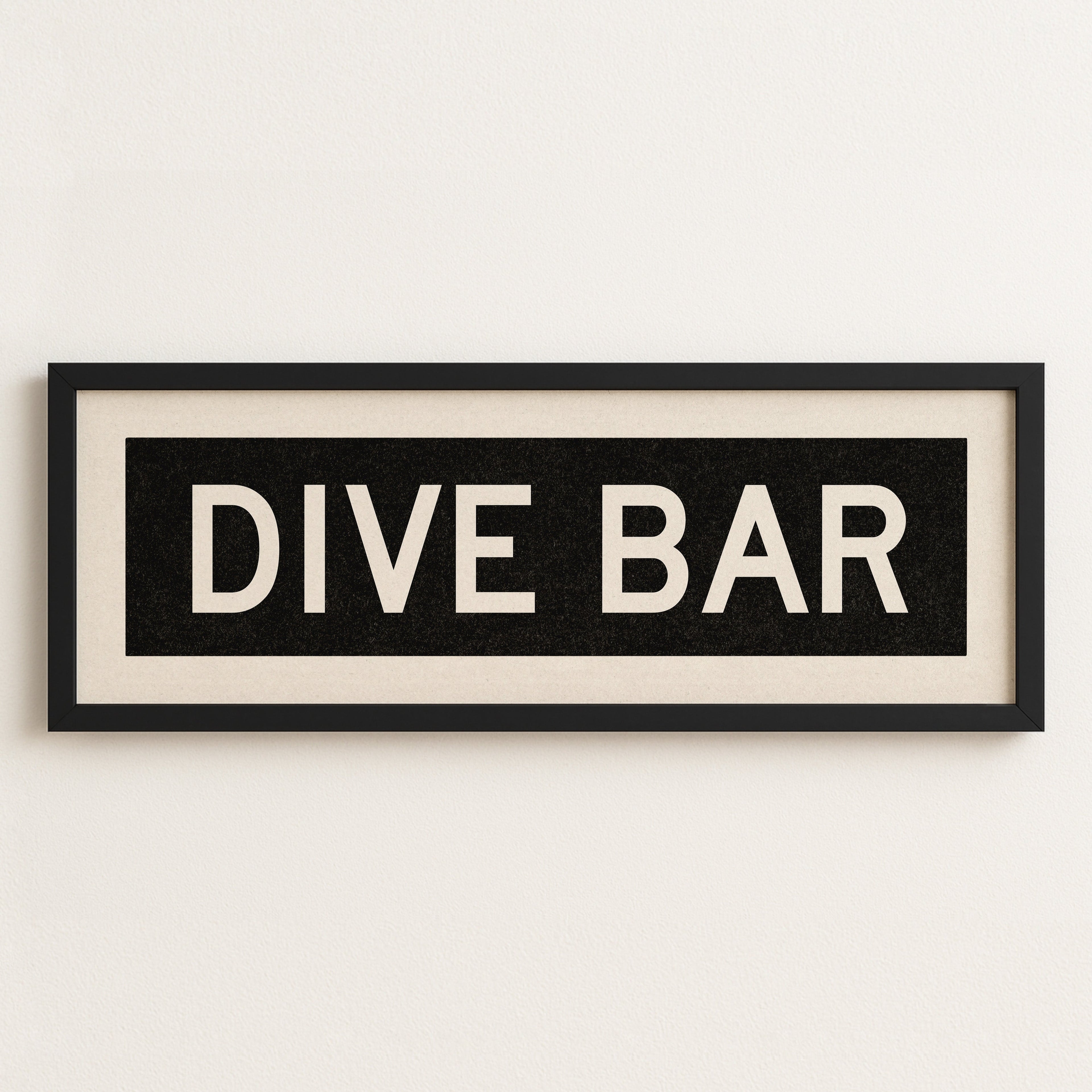 Framed Dive Bar Bus Scroll Sign