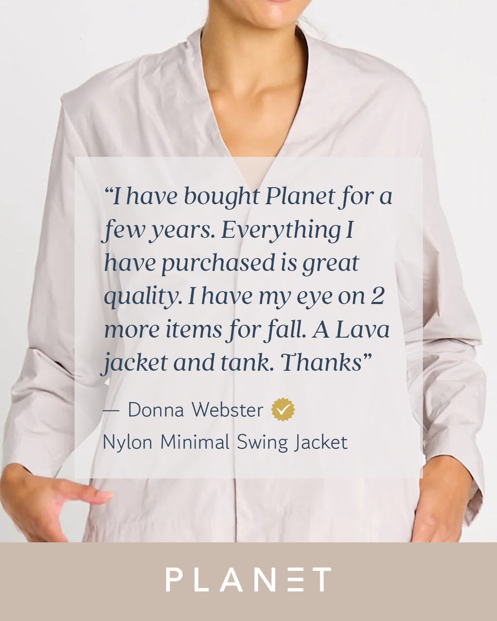 Nylon Minimal Swing Jacket - Marina