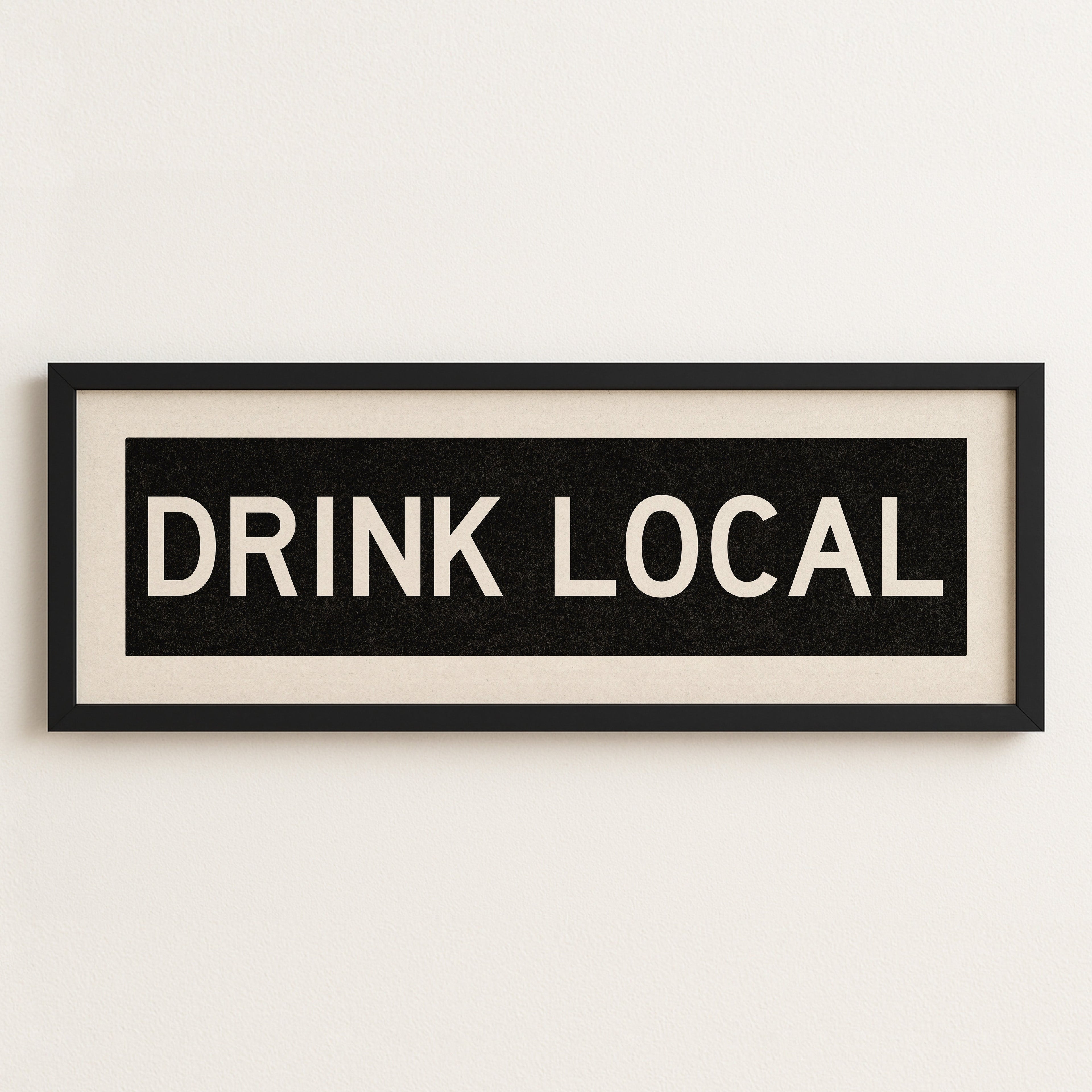 Framed Drink Local Bus Scroll Sign
