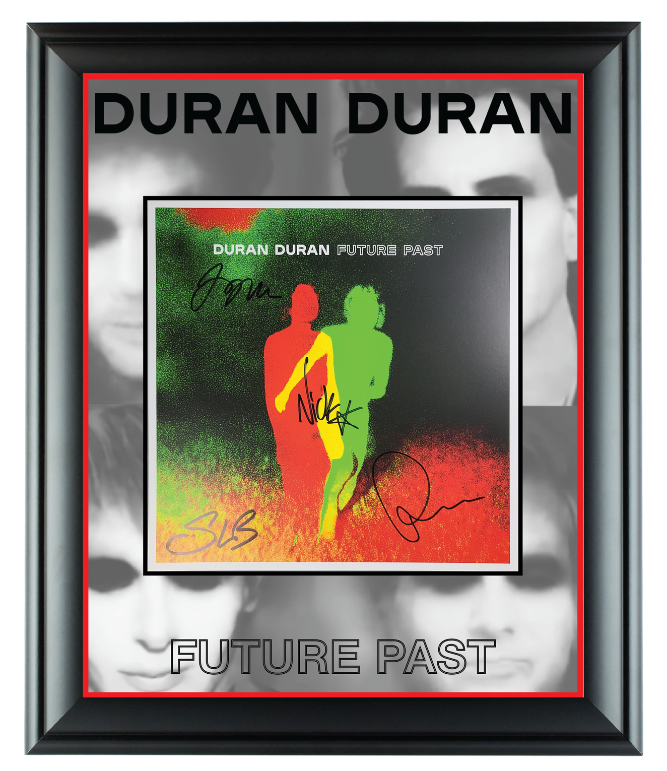 Duran Duran Signed Future Past Album Lp Cd Framed Display