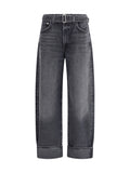 Jeans Cuffed Taper Wide Arcane Black Denim