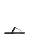 Thong Sandals Babylone Coffee Calf Leather