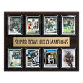 Philadelphia Eagles Super Bowl LIX Champions 12" x 15" Eight-Card Plaque Jalen Hurts Donruss