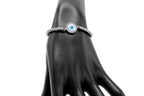 Evil Eye Brass Circle Charm Bracelet Men Women