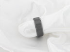 ELYSIAN Black Titanium Ring with Polished Beveled Edges and Brushed Center – 8mm