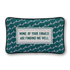 Emails Finding Me Needlepoint Pillow