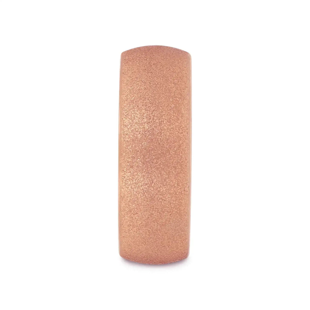 EMBER Domed Tungsten Carbide Ring with Rose Gold Plating and Sandblasted Crystalline Finish - 2mm - 8mm