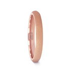 EMBER Domed Tungsten Carbide Ring with Rose Gold Plating and Sandblasted Crystalline Finish - 2mm - 8mm
