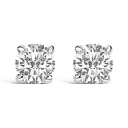 14K White Gold 1/2 Cttw Lab Grown Diamond Solitaire Stud Earrings