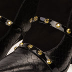 The  Valentina Leather Block Heel Women Boot