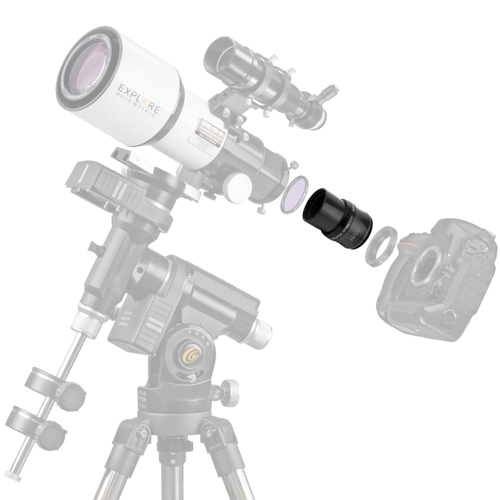 ED80-FCD100 Series Air-Spaced Triplet Refractor Telescope and Field Flattener f/5 to f/7