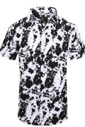 Monochrome Ink Splash SS Shirt WHITE/BLACK