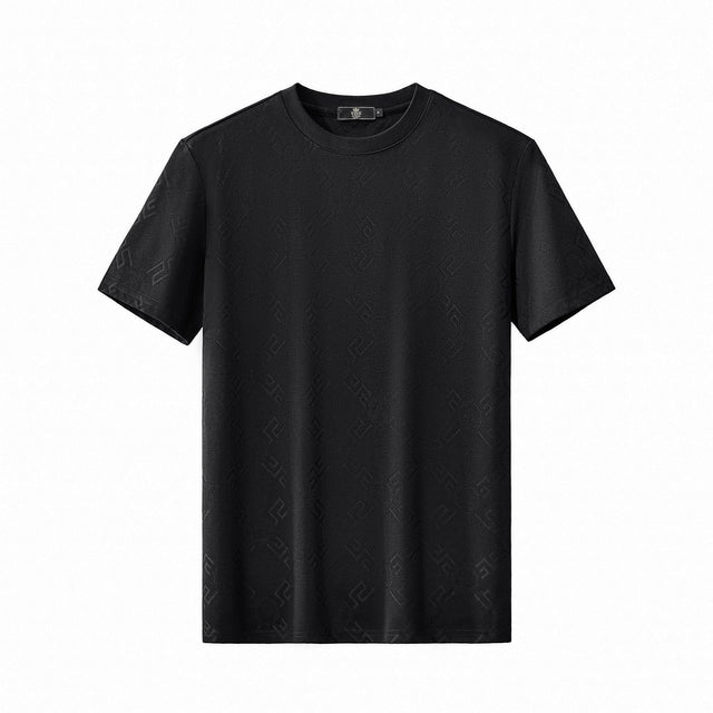 El Baron Embossed Monogram Men's T-Shirt - Black