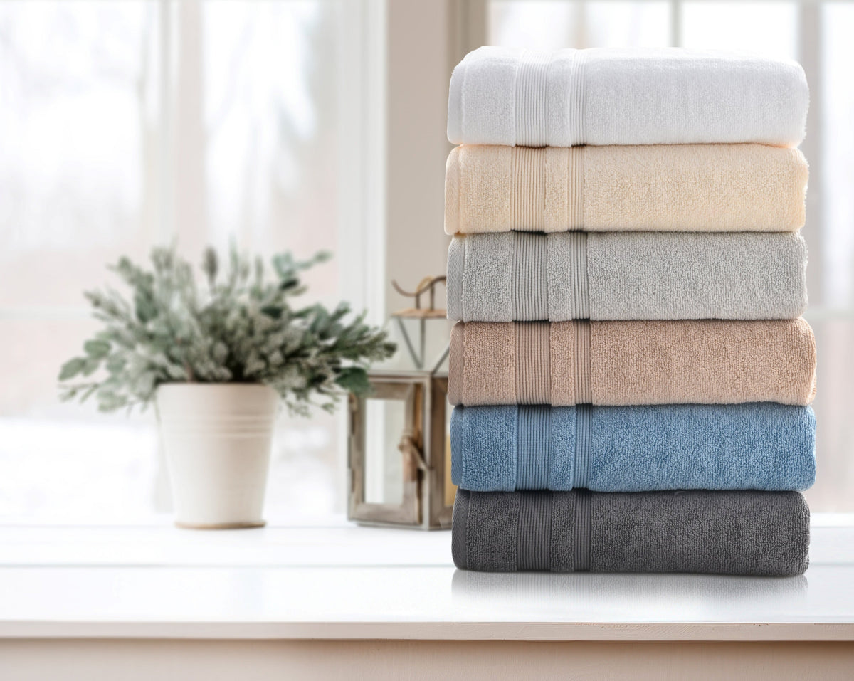 Kathy Ireland 4-8 Piece Zero Twist Cotton Plush Bath Towel Set