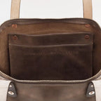 Eden LARGE Leather Tote Bag - Zippered