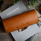 3 Watch Travel Case Full-grain Leather Watch Roll (Tawny Brown)