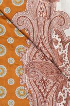 Eleventy Paisley Cotton-Silk Scarf