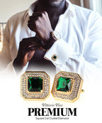 Large Square Crystal Diamond Cufflinks CL71XX