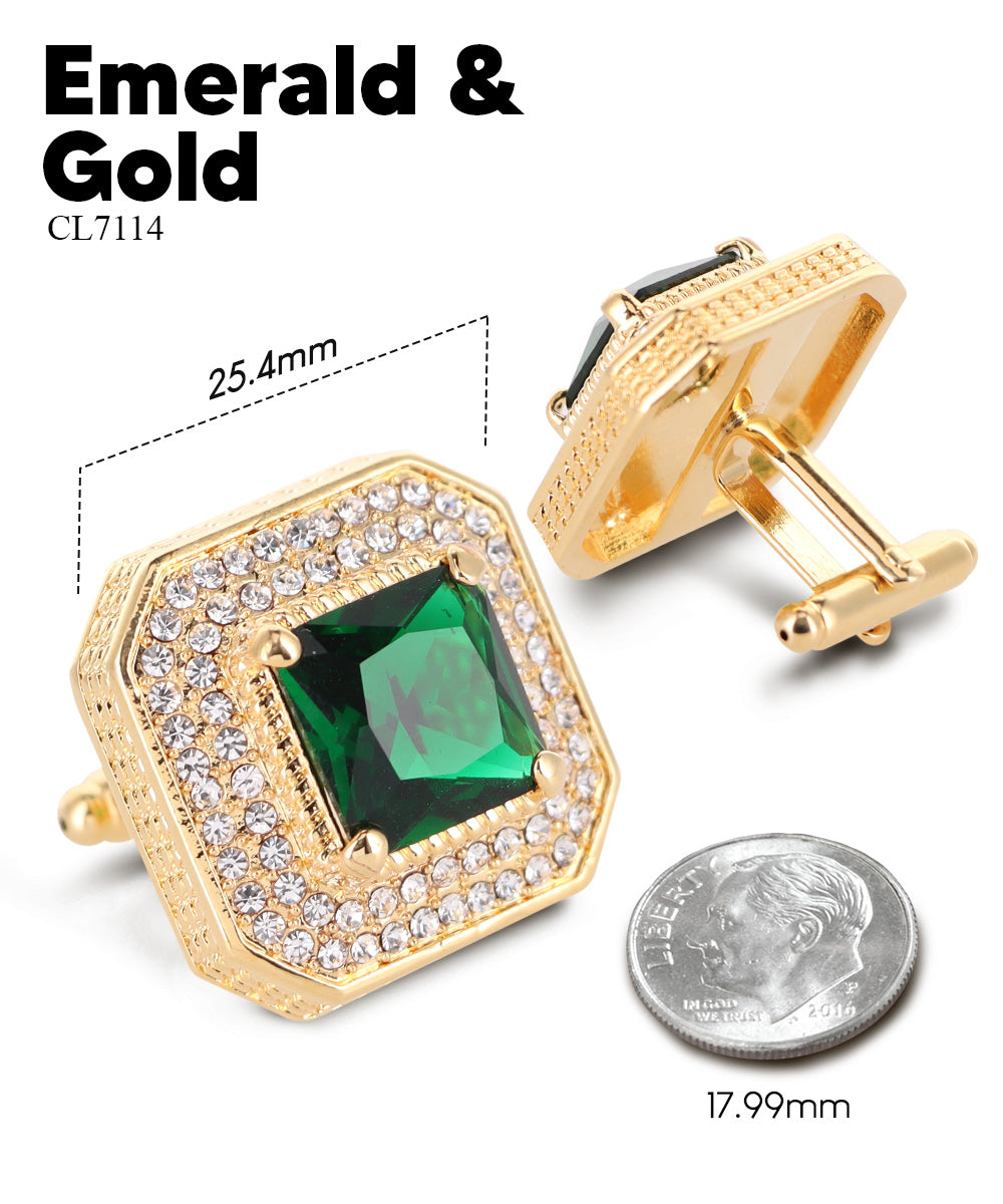 Large Square Crystal Diamond Cufflinks CL71XX