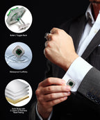 Large Square Crystal Diamond Cufflinks CL71XX