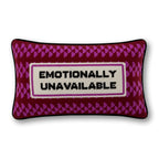 Emotionally Unavailable Needlepoint Pillow