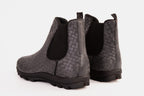 The Luxpre Grey Leather Handwoven Casual Chelsea Men Boot Final Sale!