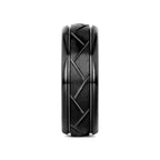 ENIGMA Domed Black Tungsten Ring with Brushed Cross Alternating Diagonal Cuts Pattern – 8mm