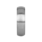 ERIS Men’s Titanium Brushed Domed Wedding Band, Comfort Fit — 6mm or 8mm