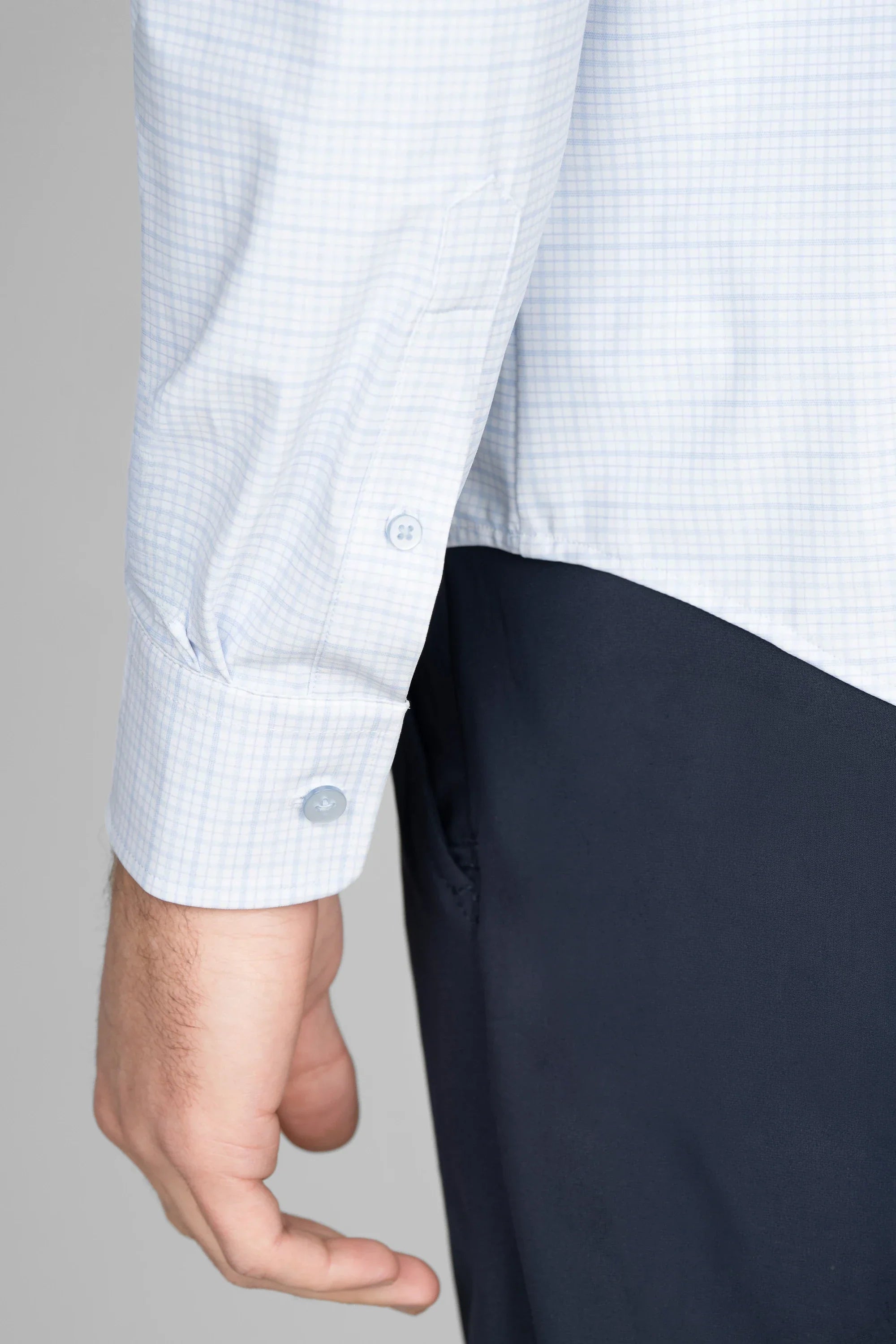 The Event Shirt Windowpane // Light Blue Grid