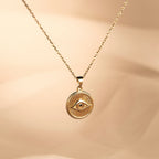 Courage: Evil Eye Necklace - Gold