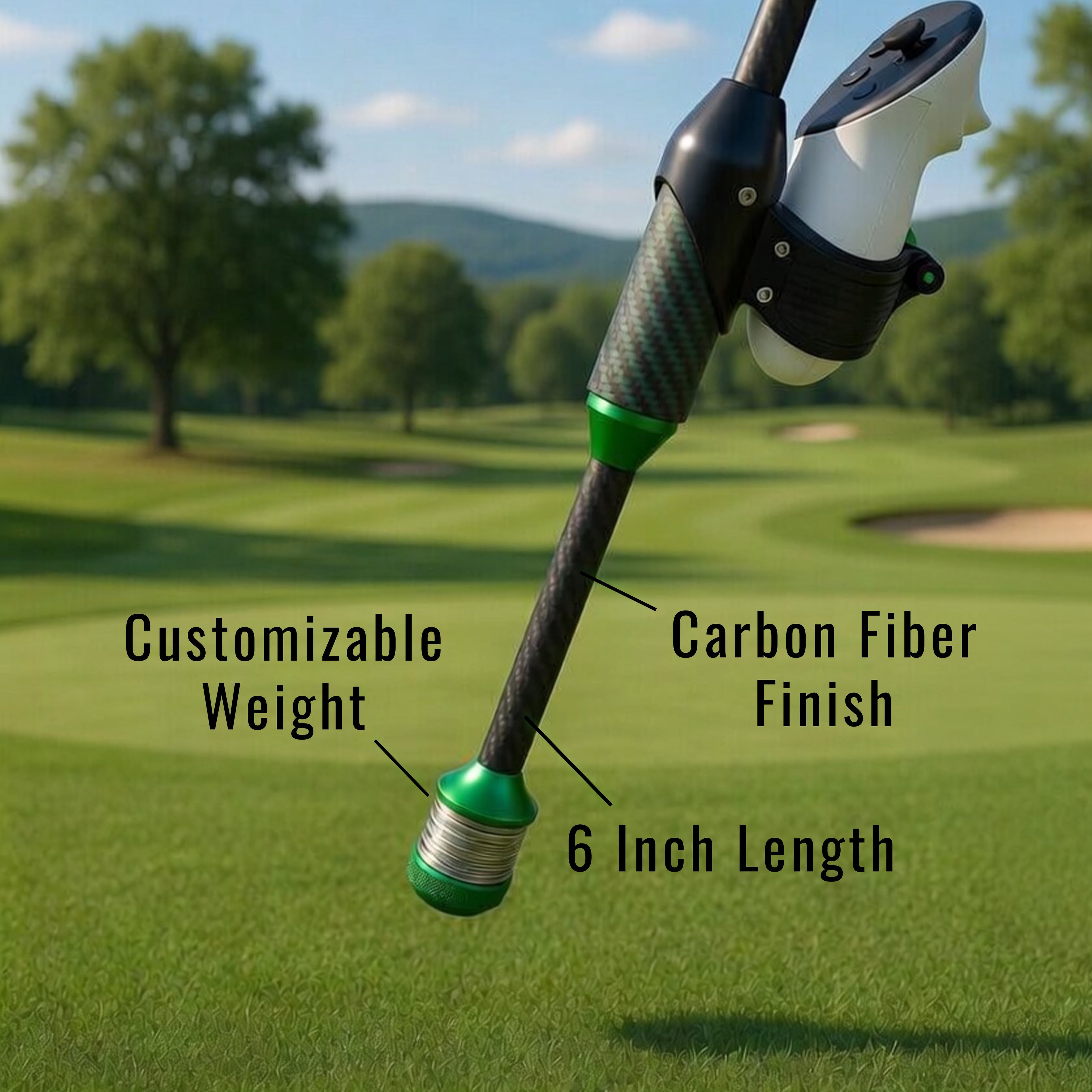 DriVR Elite Chrome - Stepped Steel Weighted Golf Club  - Compatible with Quest 2, 3/3s, and Pro