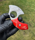 Finger hole Unique Handmade ULU Knife