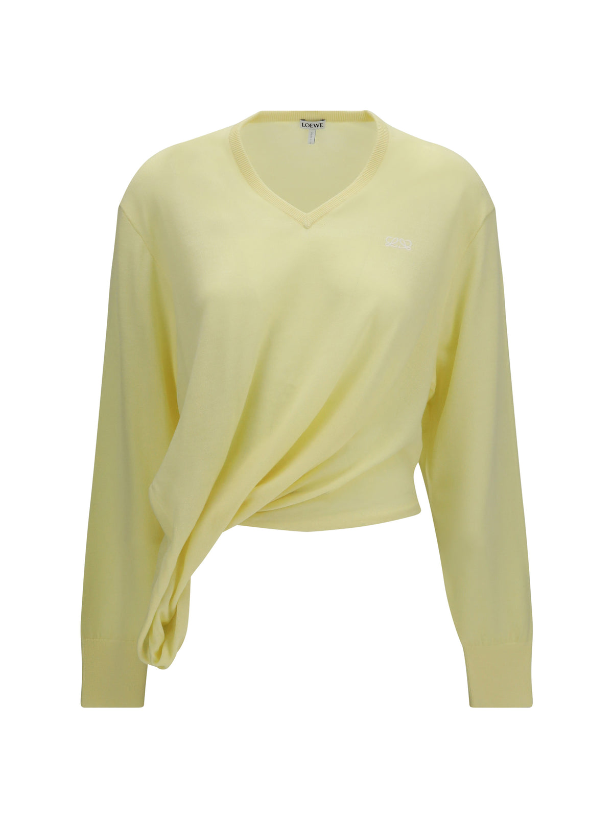 Wool Sweater V-Neck Light Yellow