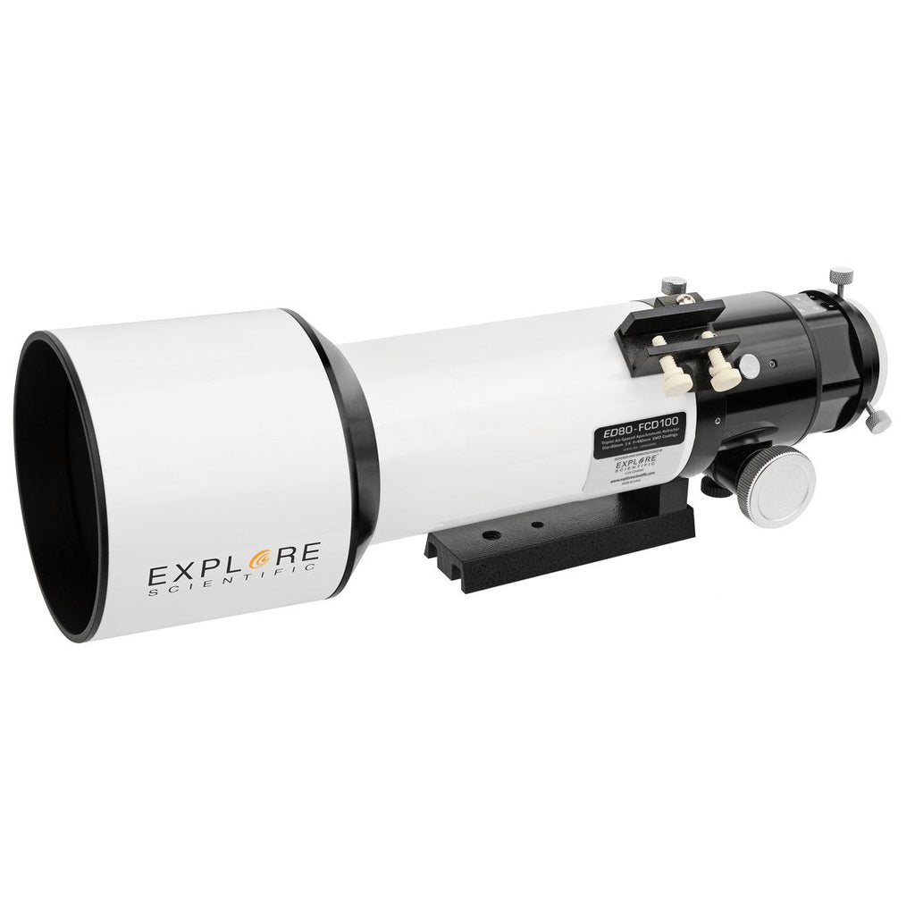 ED80-FCD100 Series Air-Spaced Triplet Refractor Telescope and Field Flattener f/5 to f/7