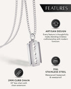 Razor Blade Pendant Necklace