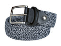 Woven Stretch Belt Two-Tone Black/White