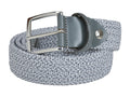 Woven Stretch Belt Two-Tone White/Gray