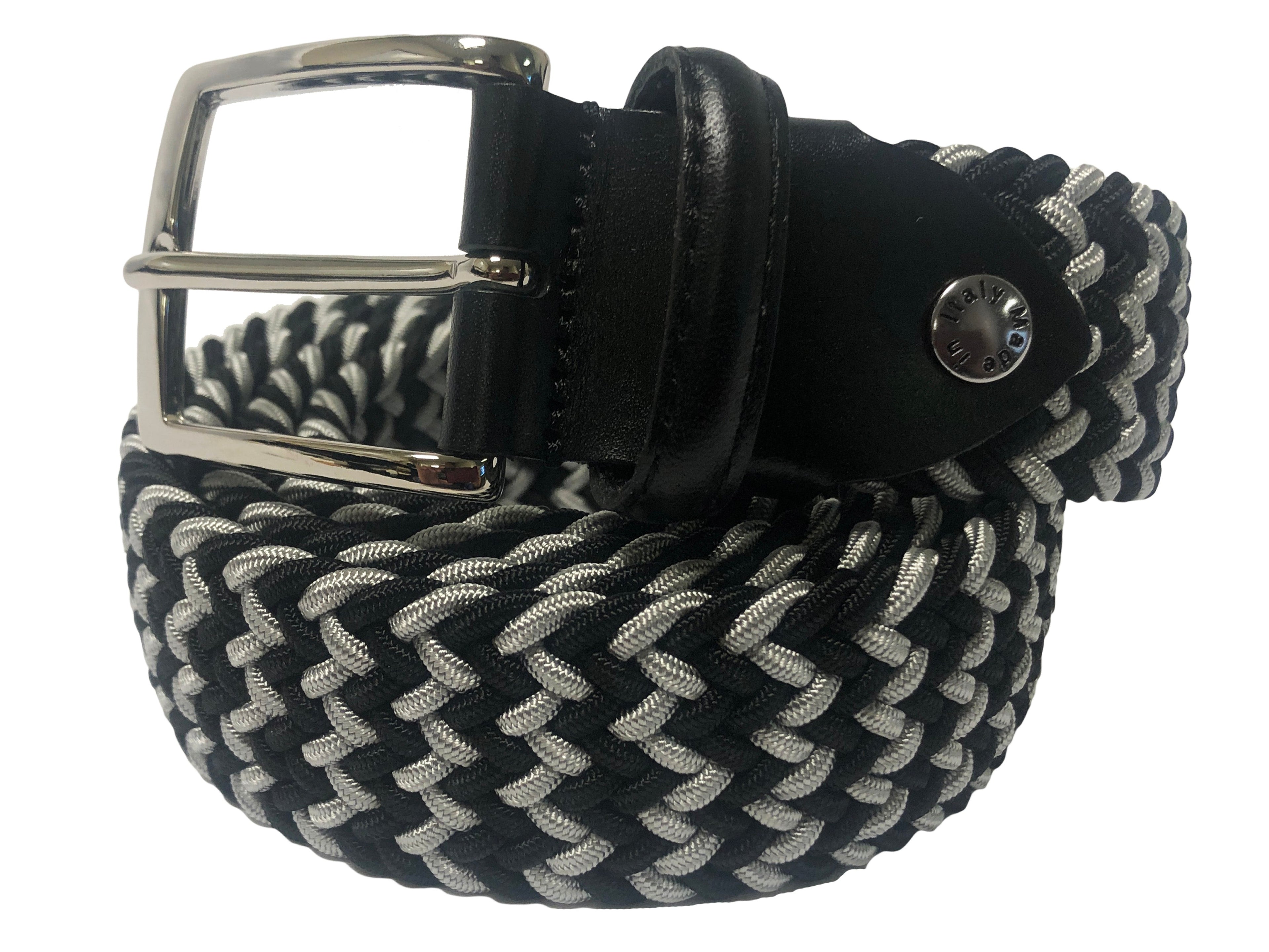 Woven Stretch Belt Gray/Black