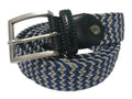 Woven Stretch Belt Blue/Gray