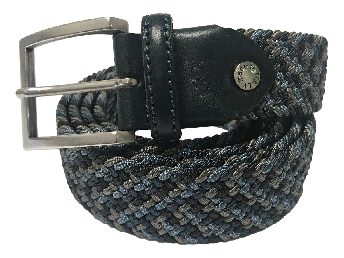 Woven Stretch Belt Dark Monochrome