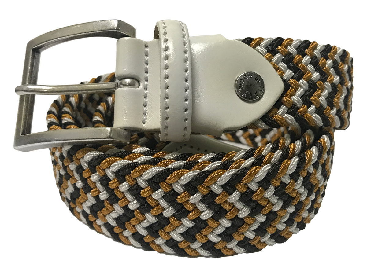 Woven Stretch Belt Golden Monochrome