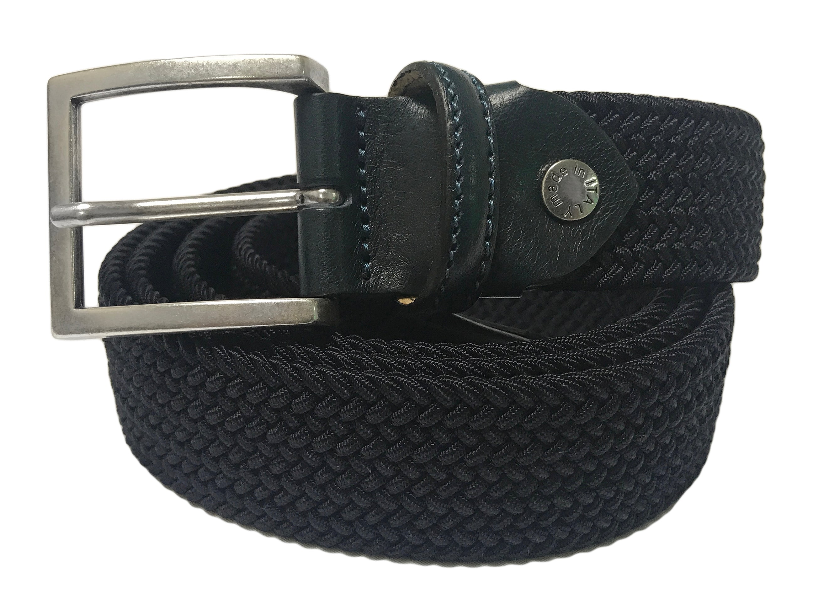 Woven Stretch Belt Solid Black